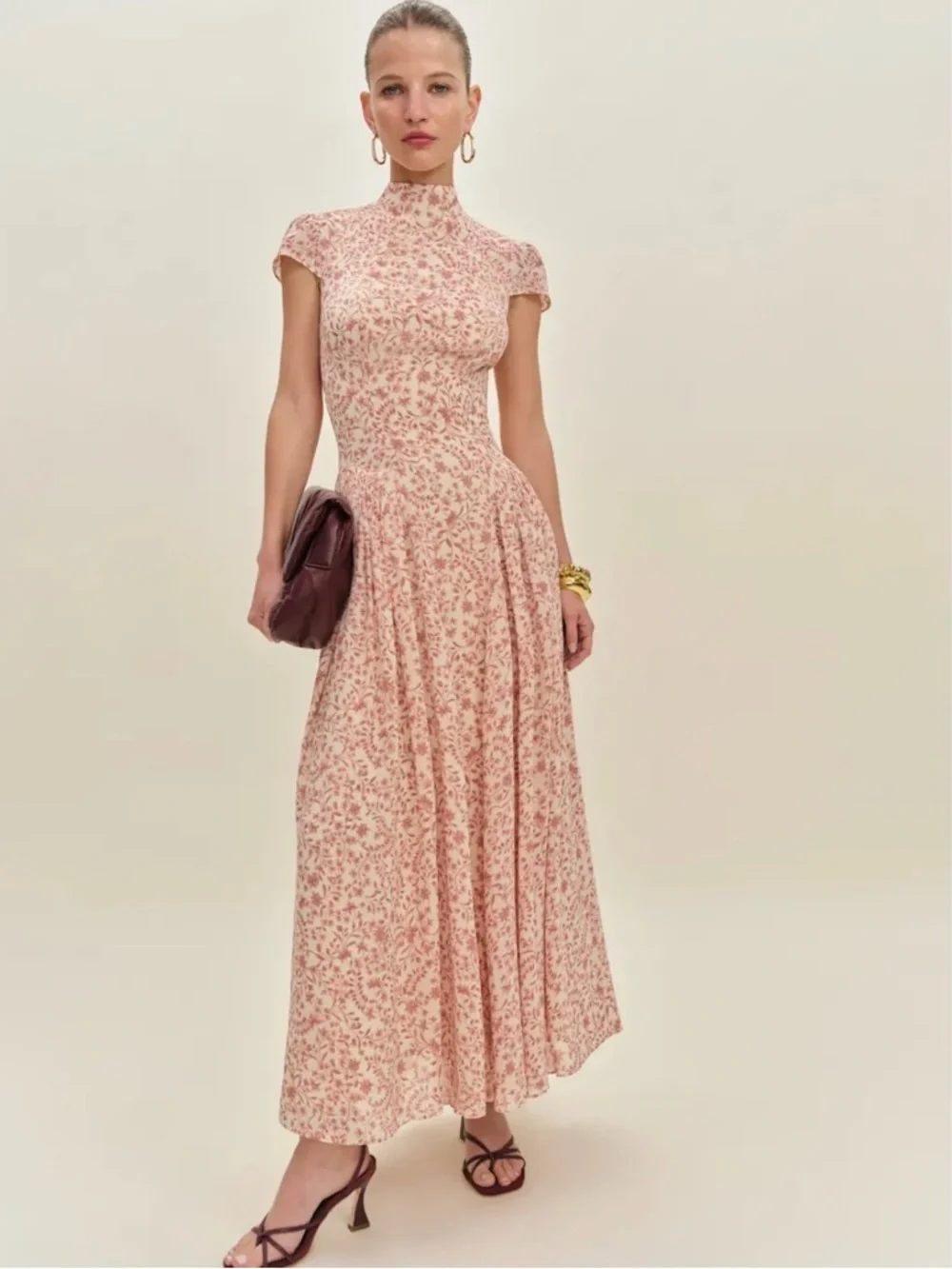 Reformation Pink Floral Maxi Dress - Picture 1 of 3